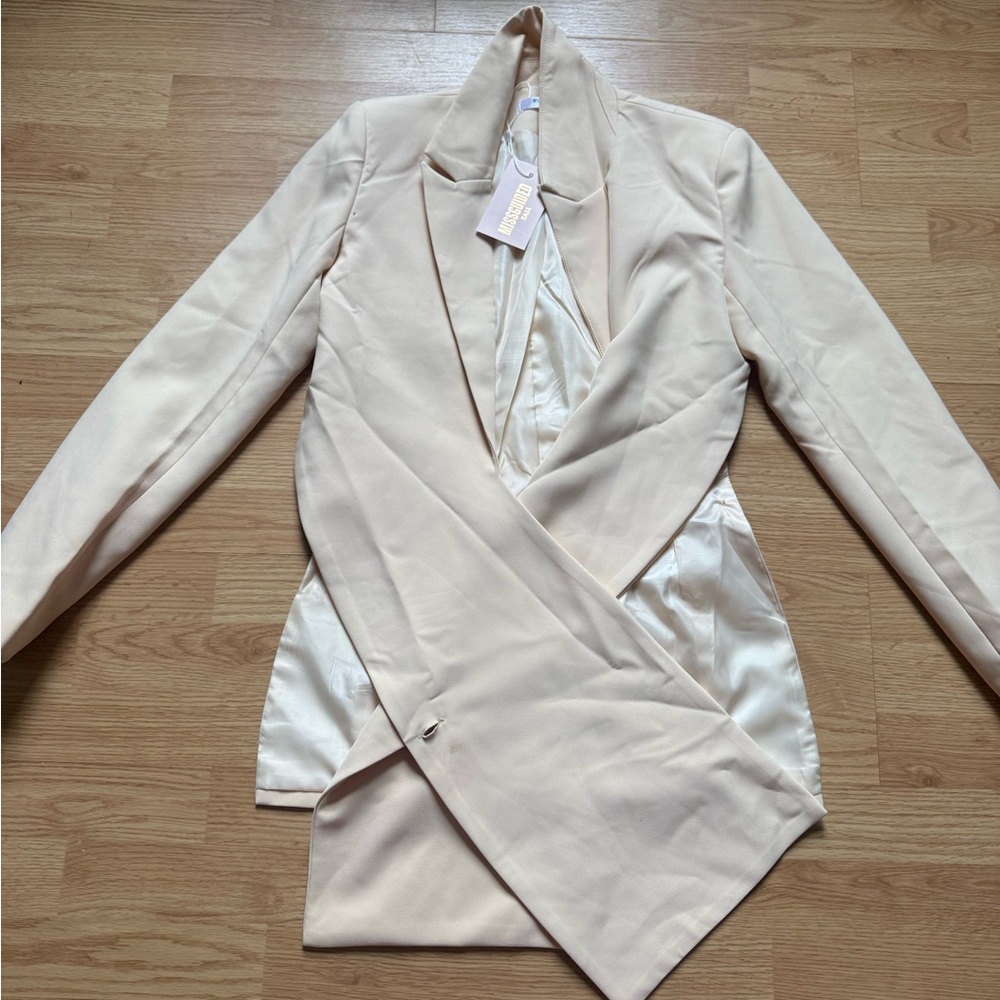 Missguided Cream Women's Blazer